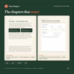 Service Dog Training Guide & Planner | Mobility Assistance Dog | Owner-Trainer Task Log + Fillable Soundness Gate | Vet-Sourced PDF image 6