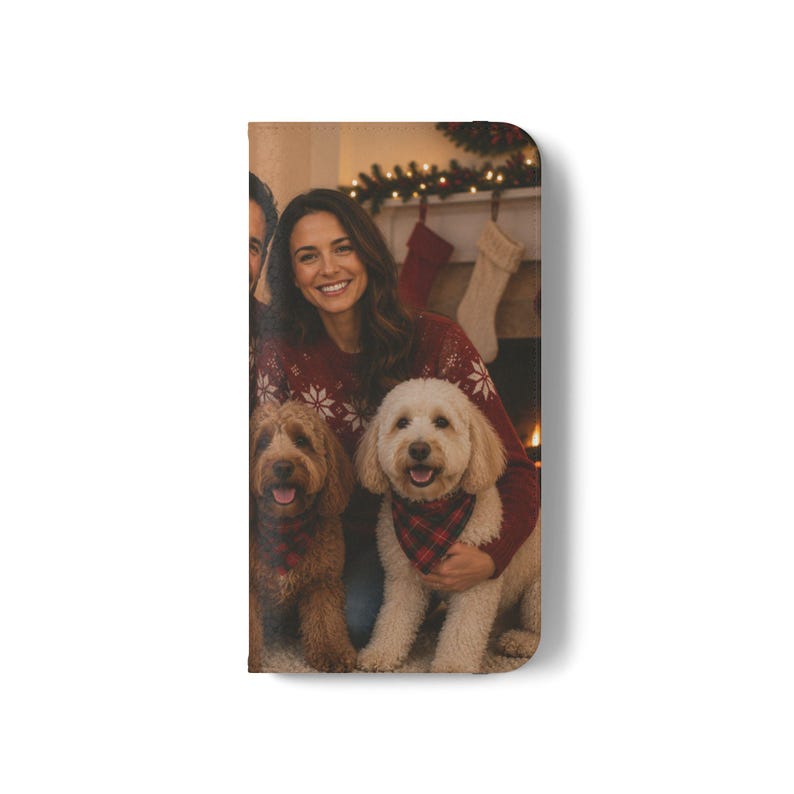Custom Pet Photo Wallet Case, Personalized Dog Cat Family Folio, iPhone Card Holder image 15