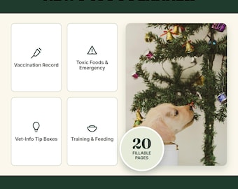 Nieuwe puppyplanner | Vaccinatietracker, checklist hondenverzorging (digitale download)