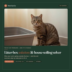 Cat Litter Box Solutions Guide | Vet-Sourced House-Soiling Solver (Printable PDF)
