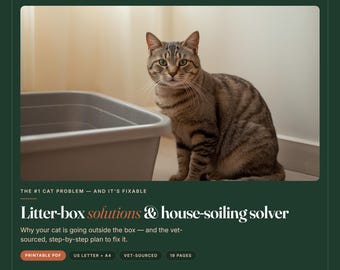 猫用トイレ対策ガイド｜獣医師監修の家屋での排泄問題解決ガイド（印刷可能なPDF）
