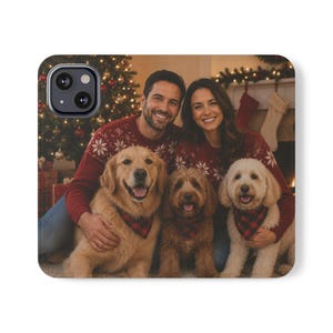 Custom Pet Photo Wallet Case, Personalized Dog Cat Family Folio, iPhone Card Holder image 7