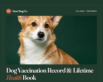Invulbaar gezondheidsboekje voor honden | Vaccinatie- en bezoeklogboek van de dierenarts (PDF)