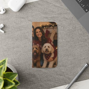 Custom Pet Photo Wallet Case, Personalized Dog Cat Family Folio, iPhone Card Holder image 12