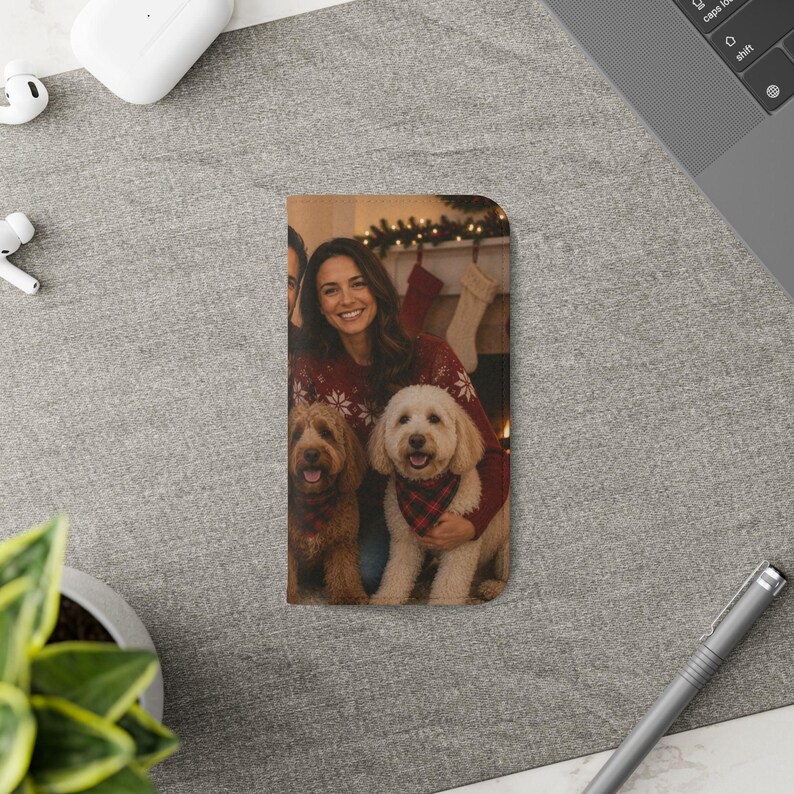 Custom Pet Photo Wallet Case, Personalized Dog Cat Family Folio, iPhone Card Holder image 12