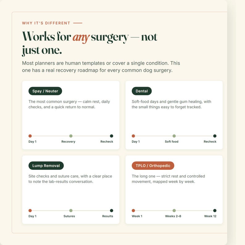Dog Surgery Recovery Tracker | Vet-Sourced Post-Op Care Log (Fillable PDF) image 2