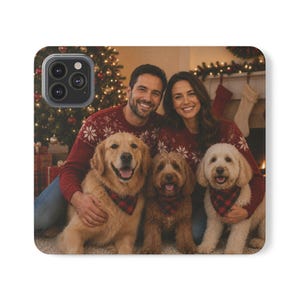 Custom Pet Photo Wallet Case, Personalized Dog Cat Family Folio, iPhone Card Holder image 13