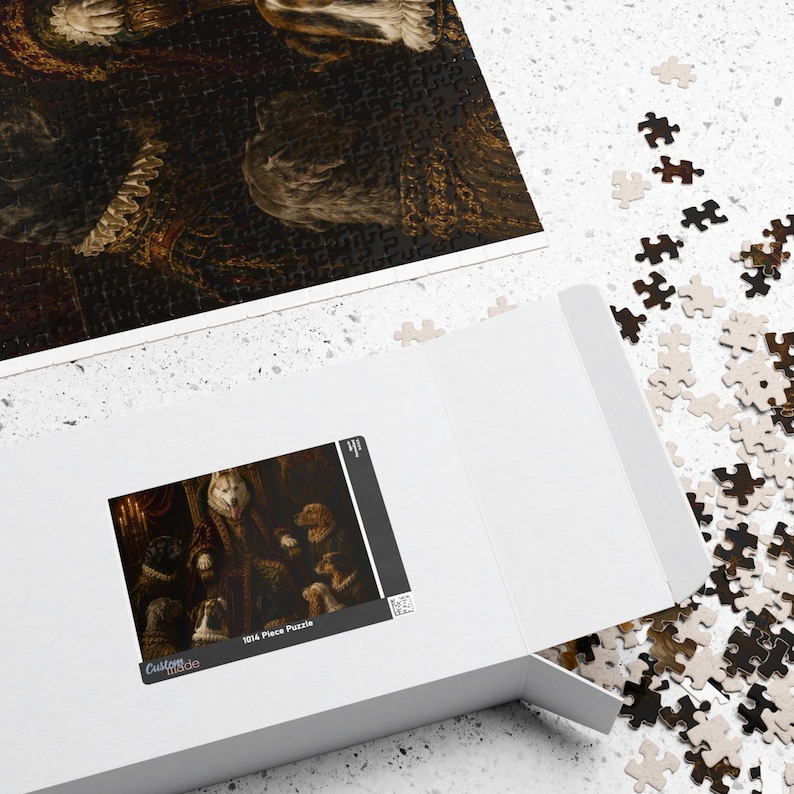 Custom Pet Renaissance Portrait Puzzle, Personalized Royal Dog Cat Jigsaw, Regal Pet Lover Gift image 12