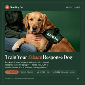 Leitfaden & Planer für die Ausbildung von Assistenzhunden | Medizinischer Warnhund für Epilepsie-Warnhunde | Aufgabenbuch für Halter und Trainer + Ausfüllbares Protokoll | Von Tierärzten erstelltes PDF Bild 1