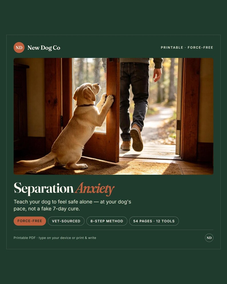 Separation Anxiety Training Guide | 8-Step Force-Free Method (PDF) image 1