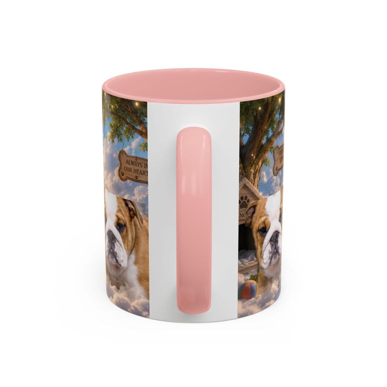 Bulldog Pet Heaven Memorial Mug, Colorful Ceramic Coffee Cup (11oz or 15oz) image 16