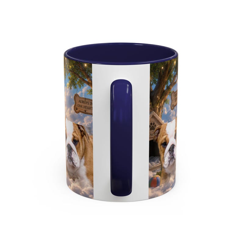 Bulldog Pet Heaven Memorial Mug, Colorful Ceramic Coffee Cup (11oz or 15oz) image 10