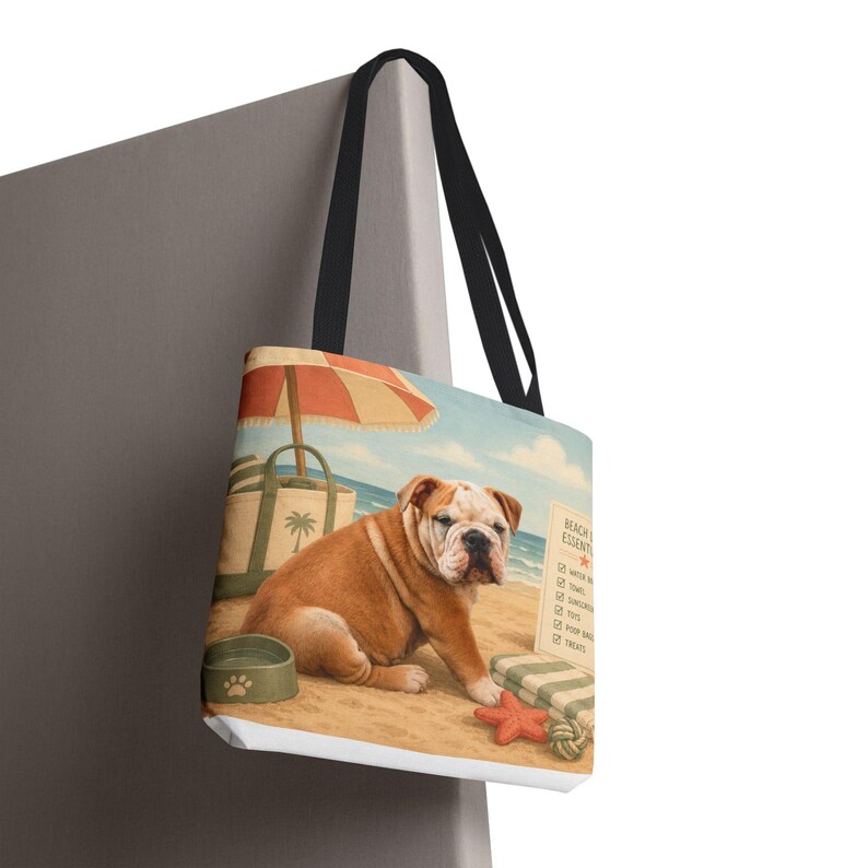 カスタム犬の肖像画入りトートバッグ、パーソナライズされたペットのイラスト入りビーチトラベルバッグ 画像 9