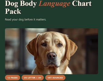 Dog Body Language Charts | Calming Signals, Bite Prevention (Vet-Sourced PDF)