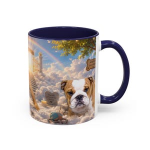 Bulldog Pet Heaven Memorial Mug, Colorful Ceramic Coffee Cup (11oz or 15oz) image 8