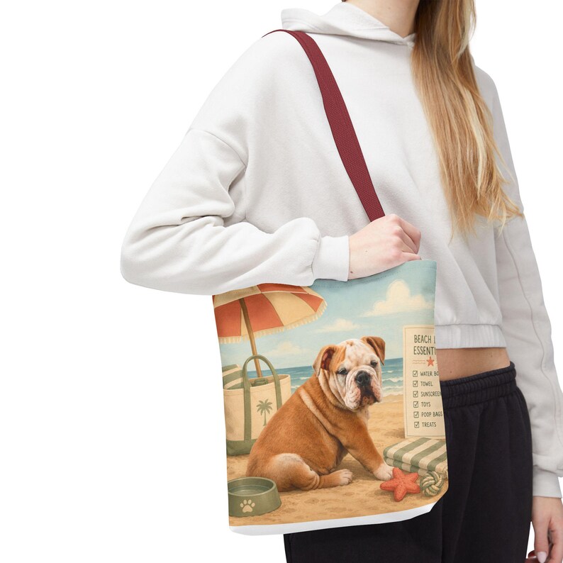 カスタム犬の肖像画入りトートバッグ、パーソナライズされたペットのイラスト入りビーチトラベルバッグ 画像 13