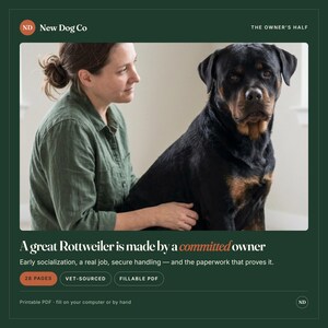 Rottweiler Ägarguide | Veterinärens vårdhandbok (ifyllbar PDF) bild 7