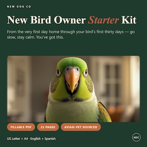 New Bird Owner Starter Kit | Bird Care Guide, Safety Checklist (Digital Download) image 1
