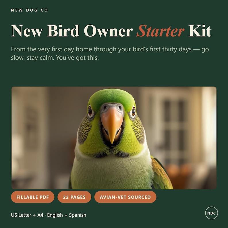 New Bird Owner Starter Kit | Bird Care Guide, Safety Checklist (Digital Download) image 1