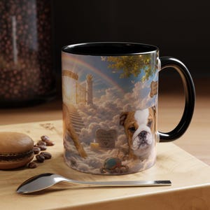 Bulldog Pet Heaven Memorial Mug, Colorful Ceramic Coffee Cup (11oz or 15oz) image 5