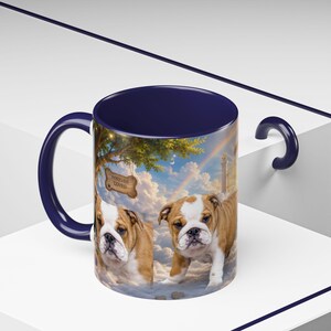 Bulldog Pet Heaven Memorial Mug, Colorful Ceramic Coffee Cup (11oz or 15oz) image 12