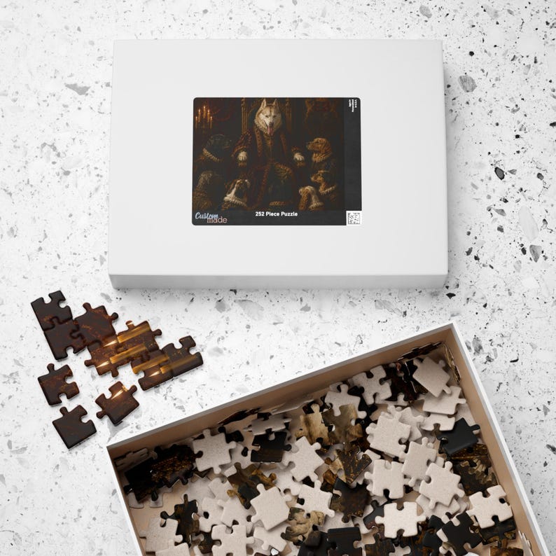 Custom Pet Renaissance Portrait Puzzle, Personalized Royal Dog Cat Jigsaw, Regal Pet Lover Gift image 8