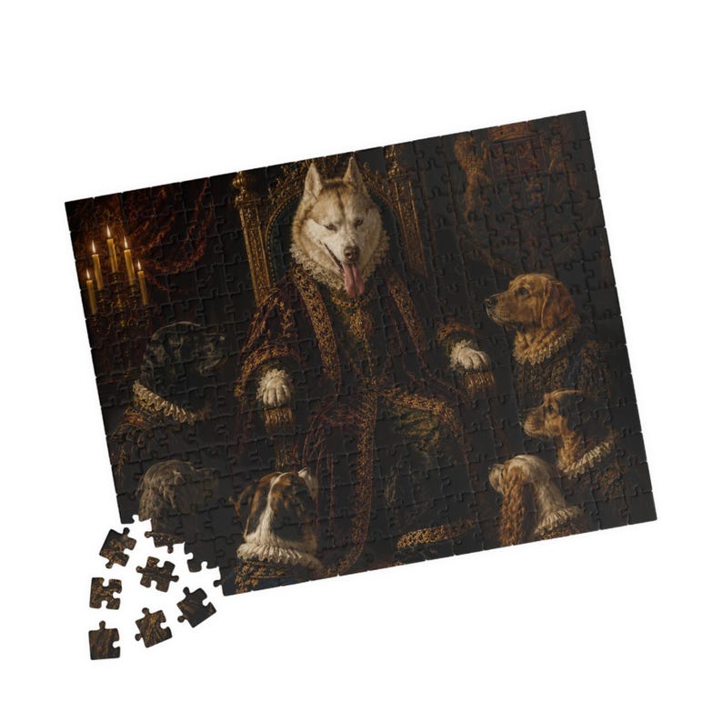 Custom Pet Renaissance Portrait Puzzle, Personalized Royal Dog Cat Jigsaw, Regal Pet Lover Gift image 7