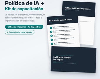 Politics and Capacitación de IA voor Empleados | Politiek + Presentatie + Cuestionario