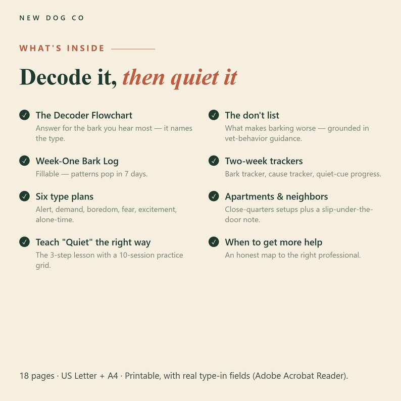 Dog Barking Decoder Guide | Bark Type Training Plan (PDF Download) image 7