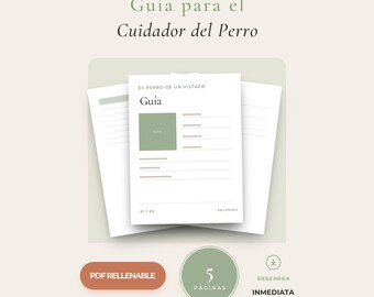 Guía para cuidadores de perros | Instrucciones y notas sobre el cuidado de la mascota (pdf-bestand)