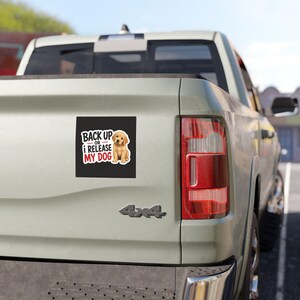 Funny Dog Car Magnet, Personalized Warning Gag Gift, Weatherproof Vinyl Decal image 4
