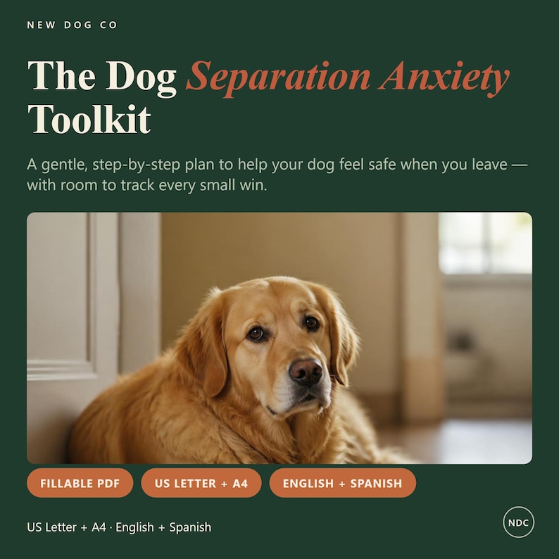 Dog Separation Anxiety Toolkit | Graduated Absence Desensitization Plan (Fillable PDF) image 1