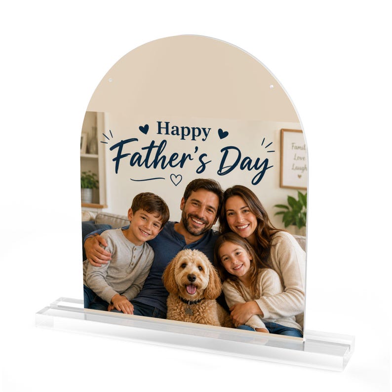 Personalized Acrylic Photo Plaque | Custom Photo Keepsake with Text image 2
