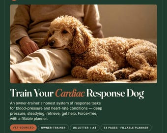 Guia de Treinamento e Planejamento para Cães de Serviço com POTS | Tarefas para Cães de Resposta Cardíaca, Manual do Proprietário-Treinador para Disautonomia (PDF)