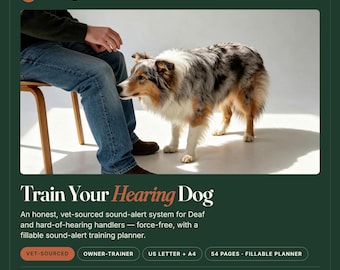 Hearing Service Dog Training Guide & Planner | Sound Alert Tasks (PDF Download)