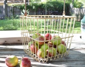 Vintage Wire Egg Basket Apple Basket Urban Farmhouse Modern Country
