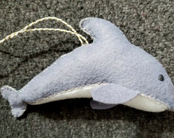 Dolphin Ornament Felt Handmade Christmas Ornament