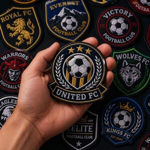 Custom Embroidered Patches – Retro Athletic Logos for Hats, Jackets, Streetwear