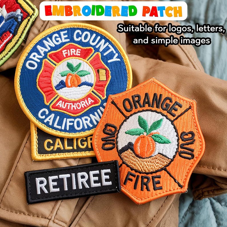 Custom Embroidered Patches – Personalized Logo, Text, Image – Clothing ...