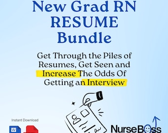 New Grad RN Resume BUNDLE - ATS Optimized Resume and Ebooks (Helps Resumes Get Seen)