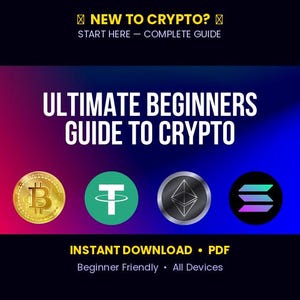 Crypto for Beginners eBook | Ultimate Guide to Cryptocurrency Investing | Bitcoin Blockchain Digital Assets | Instant Download PDF