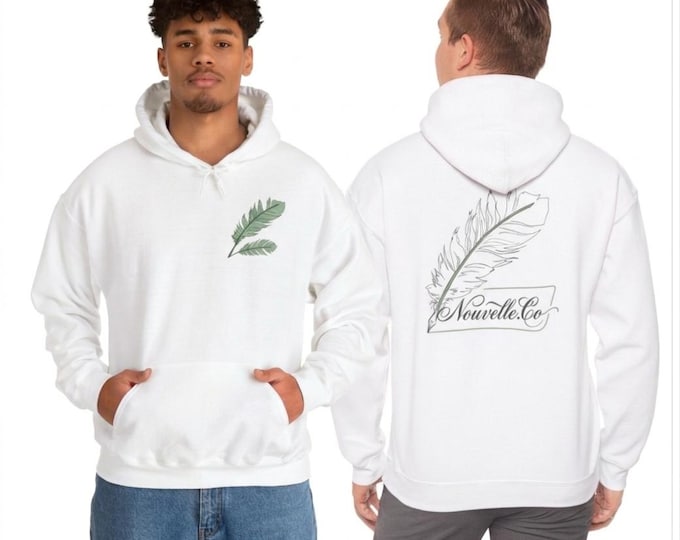 Feather Sketch Hoodie | Script Nouveau Co. back print