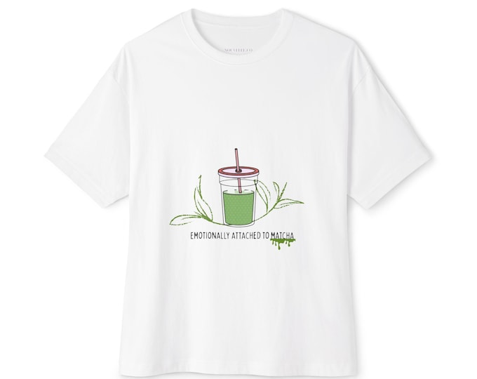 Matcha Boba Illustration Tee | "Emotionally Attached to Matcha"