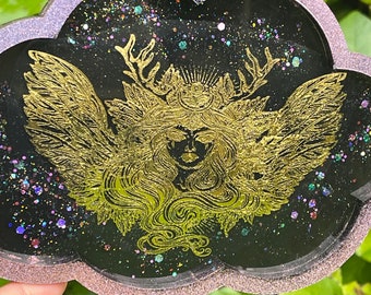 Clearance - Cloud Tray - Golden Goddess - Home Decor - Trinket Tray - Organizer - Epoxy Resin