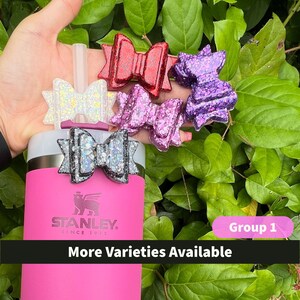 Thick Bow Charms - Stanley Straw Topper - Drinkware - Resin Accessories - Fits Stanley Cups!