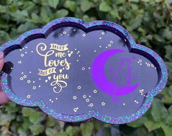 Clearance - Cloud Tray - Cat Lover - Home Decor - Trinket Tray - Organizer - Epoxy Resin