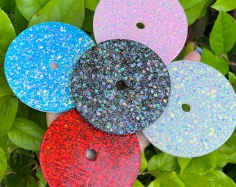 Glitter Lid Topper - Fits Starbucks Venti - Simple Modern 24 oz  28 ounce Classic Tumblers - For Standard Straws Only - Made of Epoxy Resin