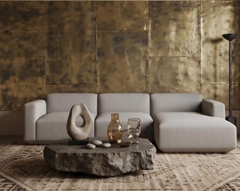 Modern Modular L Shape Sofa, Light Gray Sectional Couch with Chaise for Minimalist Living Room Decor, Low Profile Corner Set