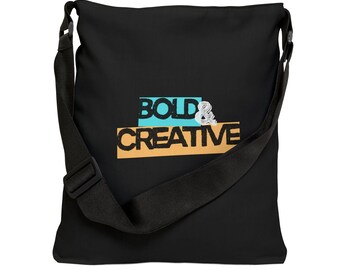 Bold and Creative Tote Bag | Adjustable Strap Artist Tote | Creative Teacher Bag | Everyday Carryall | Writer, Teacher, Maker Gift