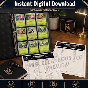 Trading Card Binder Color Pages - Etsy